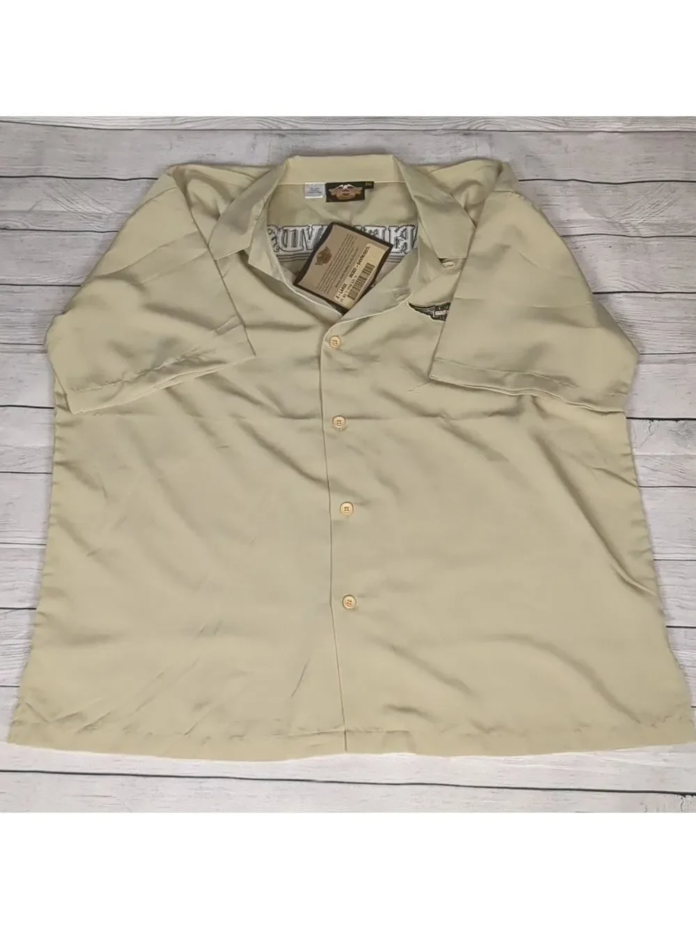 Harley-Davidson shirt sleeve back to basics tan shirt size XXL